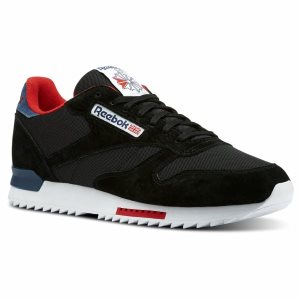 Reebok CL LEATHER RIPPLE CLIP SU Turnschuhe Herren - Schwarz - DE 874-BJH